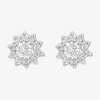 Effy Final Call (g-h / Vs1-vs2) 5/8 Ct. T.w. Lab Grown White Diamond 14k White Gold 26mm Stud Earrings In Transparent