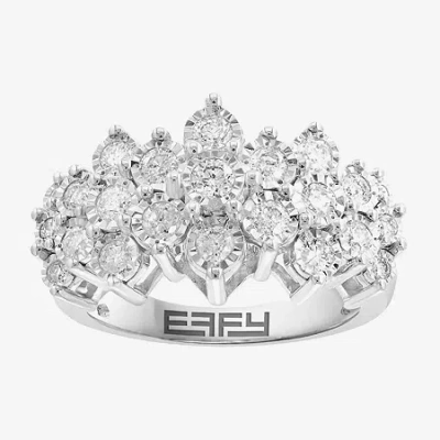 Effy Final Call (g / Si1) Womens 1 Ct. T.w. Lab Grown White Diamond Sterling Silver Cocktail Ring In Transparent