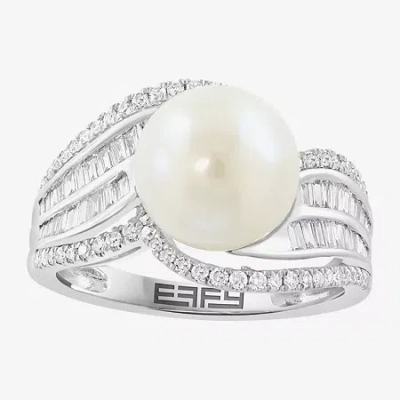 Effy Final Call Limited Quantities! Womens 1/2 Ct. T.w. 10-10.5mm Genuine White Cultured Freshwater Pearl 14k Gold R In Metallic