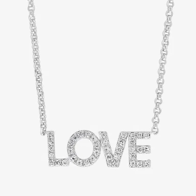 Effy Final Call Limited Quantities! Womens 1/6 Ct. T.w. Natural White Diamond Sterling Silver 18 Inch Pendant Neckla