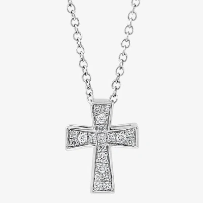 Effy Final Call Limited Quantities! Womens Diamond Accent Natural White Diamond Sterling Silver 18 Inch Pendant Neck
