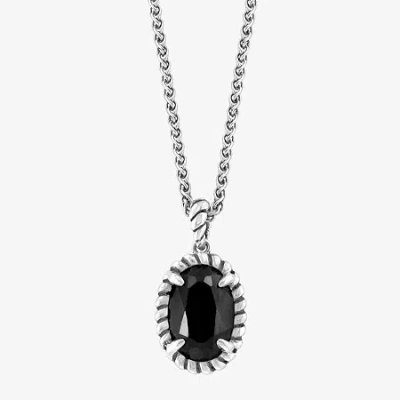 Effy Final Call Limited Quantities! Womens Genuine Black Onyx Sterling Silver Oval 18 Inch Pendant Necklace In Yellow