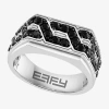 Effy Final Call Mens Genuine Black Spinel Sterling Silver Round Fashion Ring In Black
