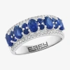 Effy Final Call Womens 1/5 Ct. Genuine Blue Sapphire 14k White Gold Band In Blue