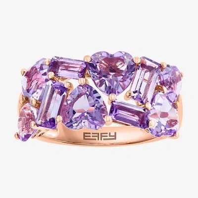 Effy Final Call Womens Genuine Purple Amethyst 14k Rose Gold Cocktail Ring