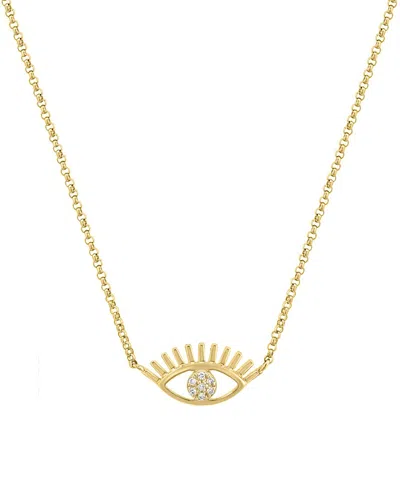 Effy Fine Jewelry 14k 0.03 Ct. Tw. Diamond Necklace In Orange