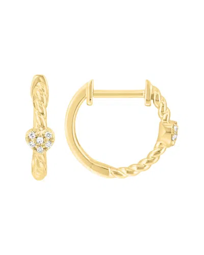 Effy Fine Jewelry 14k 0.04 Ct. Tw. Diamond Earrings In Gold