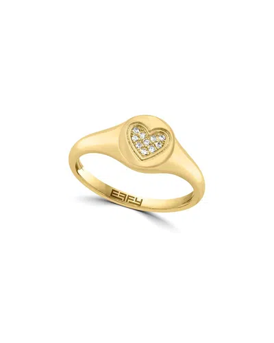 Effy Fine Jewelry 14k 0.04 Ct. Tw. Diamond Ring In Gold