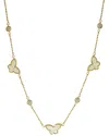 Effy Fine Jewelry 14k 0.08 Ct. Tw. Diamond & 6-10mm Pearl Necklace