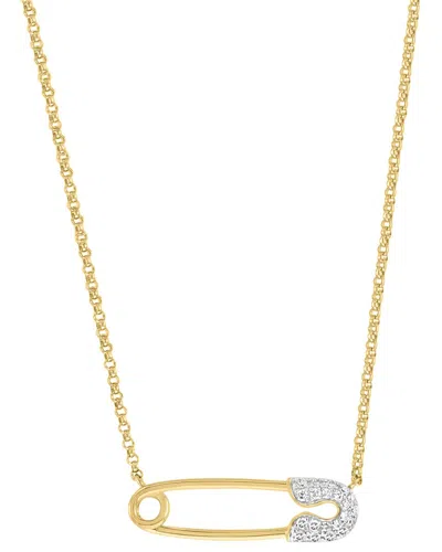 Effy Fine Jewelry 14k 0.08 Ct. Tw. Diamond Necklace In Green