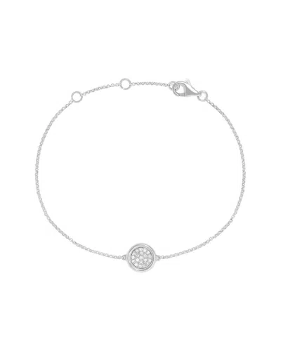 Effy Fine Jewelry 14k 0.09 Ct. Tw. Diamond Chain Bracelet In Metallic