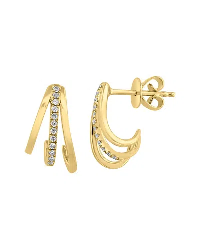 Effy Fine Jewelry 14k 0.09 Ct. Tw. Diamond Earrings In Gold