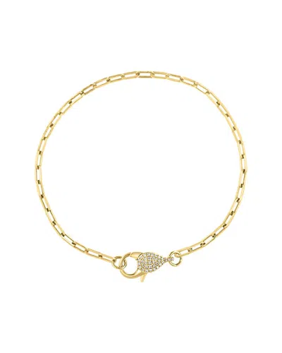 Effy Fine Jewelry 14k 0.11 Ct. Tw. Diamond Bracelet In Metallic
