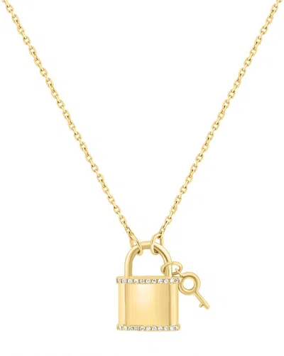 Effy Fine Jewelry 14k 0.12 Ct. Tw. Diamond Necklace In Pattern