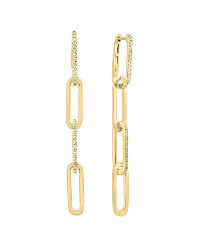 Effy Fine Jewelry 14k 0.16 Ct. Tw. Diamond Earrings In Gold