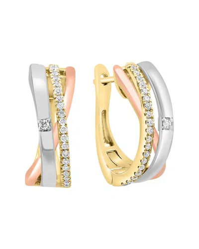 Effy Fine Jewelry 14k 0.21 Ct. Tw. Diamond Earrings In Green