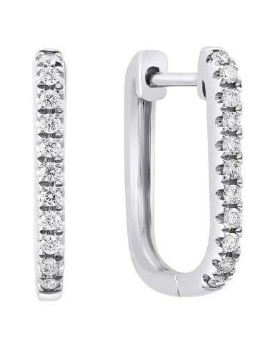Effy Fine Jewelry 14k 0.22 Ct. Tw. Diamond Earrings In Metallic