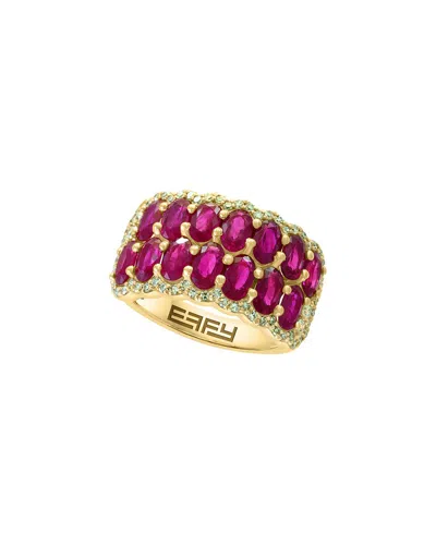 Effy Fine Jewelry 14k 0.26 Ct. Tw. Diamond Ring In Purple