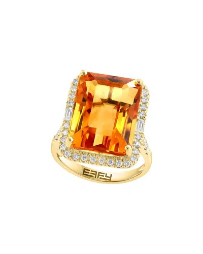Effy Fine Jewelry 14k 0.34 Ct. Tw. Diamond Ring In Multi