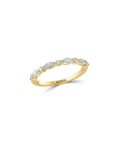 Effy Fine Jewelry 14k 0.42 Ct. Tw. Diamond Half-eternity Ring In Gold