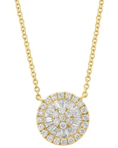 Effy Fine Jewelry 14k 0.46 Ct. Tw. Diamond Necklace In Metallic