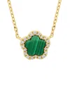 Effy Fine Jewelry 14k 0.48 Ct. Tw. Diamond & Malachite Necklace In Multi