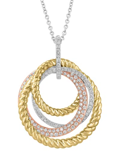 Effy Fine Jewelry 14k 0.57 Ct. Tw. Diamond Necklace In Multi