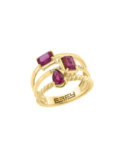 Effy Fine Jewelry 14k 0.58 Ct. Tw. Diamond Ring In Multi