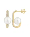 Effy Fine Jewelry 14k 0.61 Ct. Tw. Diamond & 8mm Pearl Earrings