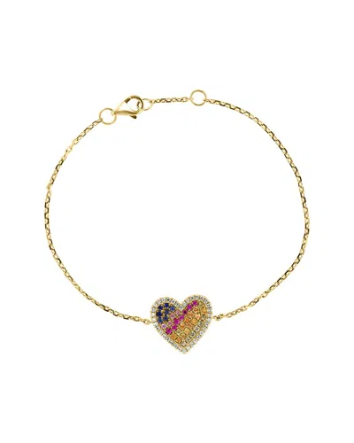 Effy Fine Jewelry 14k 0.63 Ct. Tw. Diamond & Multi-sapphire Bracelet