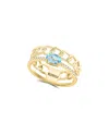 Effy Fine Jewelry 14k 0.64 Ct. Tw. Diamond & Blue Topaz Ring