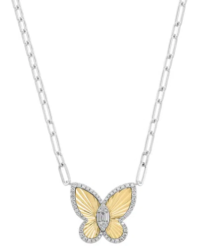 Effy Fine Jewelry 14k 0.72 Ct. Tw. Diamond Necklace In Metallic