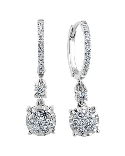 Effy Fine Jewelry 14k 0.74 Ct. Tw. Diamond Hoops In Metallic
