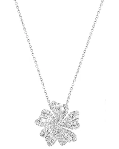 Effy Fine Jewelry 14k 0.75 Ct. Tw. Diamond Necklace In Metallic