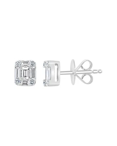 Effy Fine Jewelry 14k 0.77 Ct. Tw. Diamond Earrings In Metallic