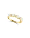 Effy Fine Jewelry 14k 0.85 Ct. Tw. Diamond & Ethiopian Opal Ring In Gold