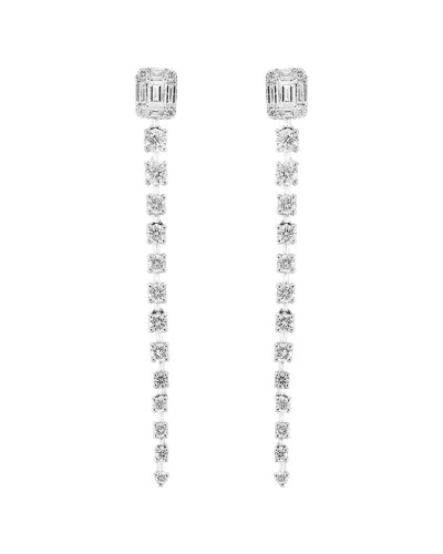 Effy Fine Jewelry 14k 0.87 Ct. Tw. Diamond Earrings In Metallic
