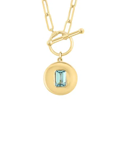 Effy Fine Jewelry 14k 0.95 Ct. Tw. Aquamarine Necklace In Green