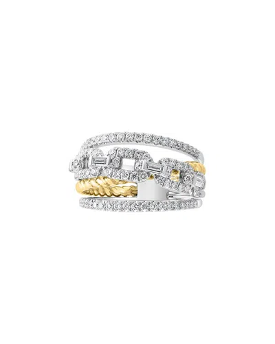 Effy Fine Jewelry 14k 0.95 Ct. Tw. Diamond Ring In Metallic