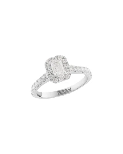 Effy Fine Jewelry 14k 0.95 Ct. Tw. Lab-grown Diamond Ring In Metallic