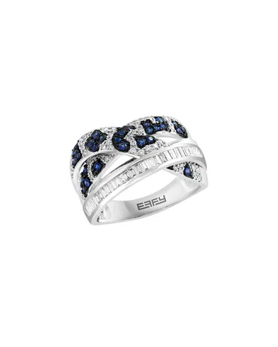 Effy Fine Jewelry 14k 0.96 Ct. Tw. Diamond & Sapphire Ring In Neutral