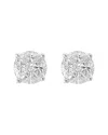Effy Fine Jewelry 14k 0.98 Ct. Tw. Diamond Earrings In Metallic