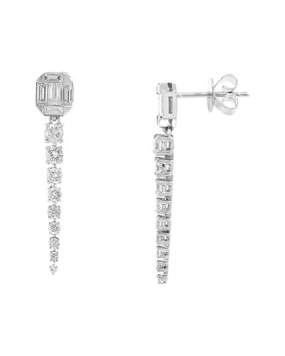 Effy Fine Jewelry 14k 0.98 Ct. Tw. Diamond Earrings In Silver