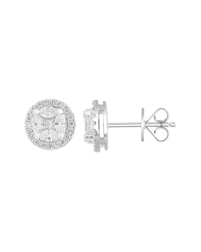 Effy Fine Jewelry 14k 0.98 Ct. Tw. Diamond Earrings In Metallic