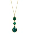 Effy Fine Jewelry 14k 10.32 Ct. Tw. Diamond & Green Onyx Necklace
