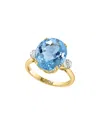 Effy Fine Jewelry 14k 10.34 Ct. Tw. Diamond & Sky Blue Topaz Ring
