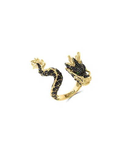 Effy Fine Jewelry 14k 1.09 Ct. Tw. Diamond & Tsavorite Ring In Gold