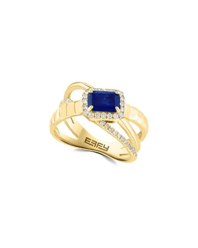 Effy Fine Jewelry 14k 1.10 Ct. Tw. Diamond & Sapphire Ring