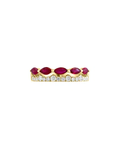 EFFY FINE JEWELRY EFFY FINE JEWELRY 14K 1.11 CT. TW. DIAMOND & RUBY RING
