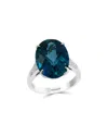 Effy Fine Jewelry 14k 11.39 Ct. Tw. Diamond & London Blue Topaz Ring In Metallic